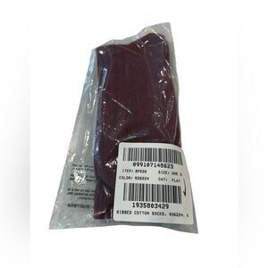 J. Crew Men’s Ribbed Cotton-blend Socks Color Red One Size #BP526